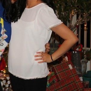 Sheer PomPom Top
